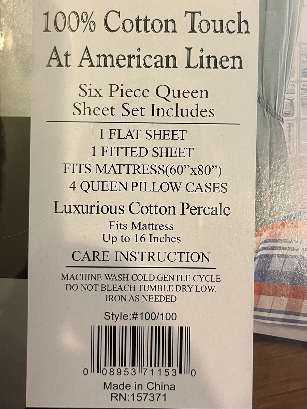 NEW Touch At American Linen 6 Piece Queen Sheet Set 1900 Thread Count Cotton